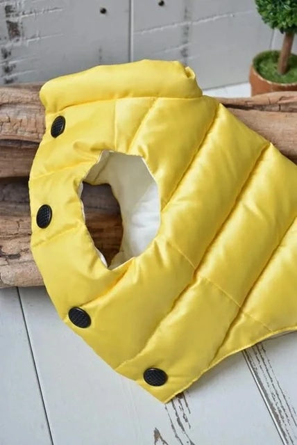 プエルト PUERTO チリアレモン リバーシブルダウンベスト【小型犬 犬服 ウエア アウター ダウンベスト セレブ】