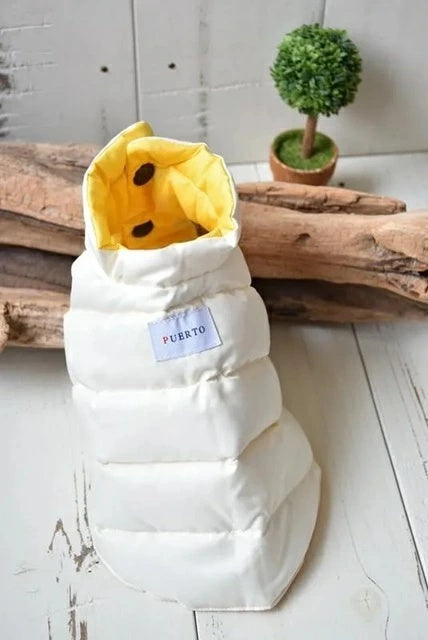 プエルト PUERTO チリアレモン リバーシブルダウンベスト【小型犬 犬服 ウエア アウター ダウンベスト セレブ】