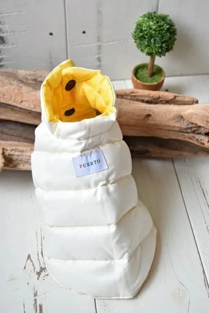 プエルト PUERTO チリアレモン リバーシブルダウンベスト【小型犬 犬服 ウエア アウター ダウンベスト セレブ】
