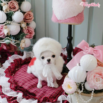 ウーフリンク WOOFLINK LUXE FUR BERET 2【小型犬 犬用 ヘアアクセサリー ベレー帽 帽子 セレブ】