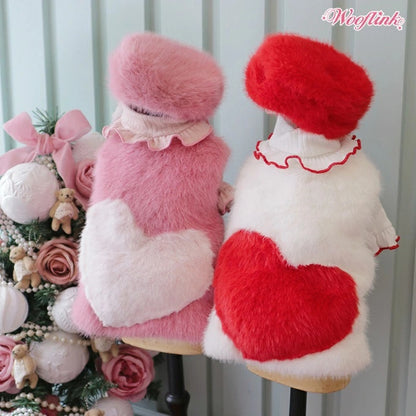 ウーフリンク WOOFLINK LUXE FUR BERET 2【小型犬 犬用 ヘアアクセサリー ベレー帽 帽子 セレブ】