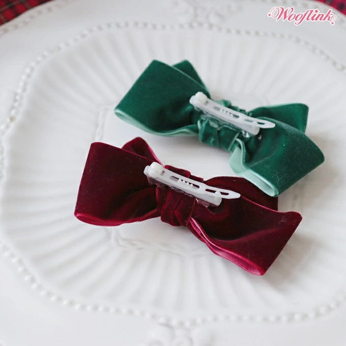 ウーフリンク WOOFLINK JOY VELVET HAIRBOW【小型犬 犬用 ヘアアクセサリー バレッタ セレブ】