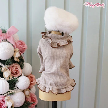 ウーフリンク WOOFLINK EVE【小型犬 犬服 トップス タートルネック ニット セレブ】