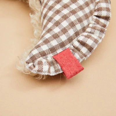 ルイスドッグ louisdog Mocha Check Moon Pillow【小型犬 犬用 枕 クッション セレブ】