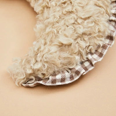 ルイスドッグ louisdog Mocha Check Moon Pillow【小型犬 犬用 枕 クッション セレブ】