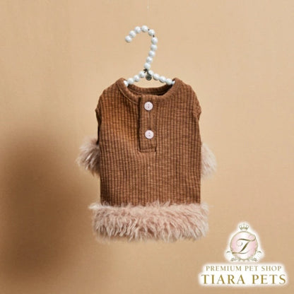 ルイスドッグ louisdog Mocha Mousse Button Up【小型犬 犬服 トップス ハイネック セレブ】