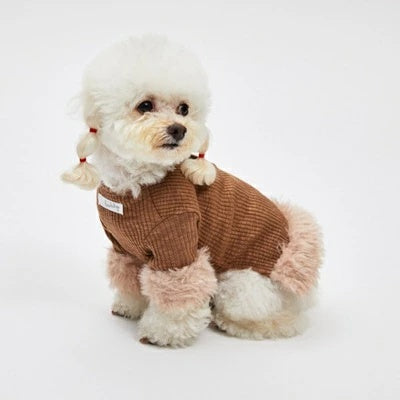 ルイスドッグ louisdog Mocha Mousse Button Up【小型犬 犬服 トップス ハイネック セレブ】