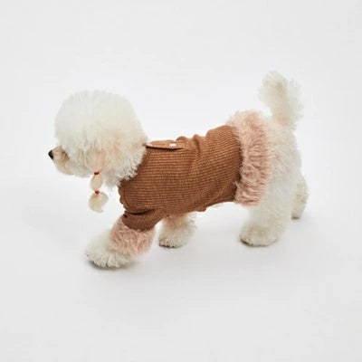 ルイスドッグ louisdog Mocha Mousse Button Up【小型犬 犬服 トップス ハイネック セレブ】