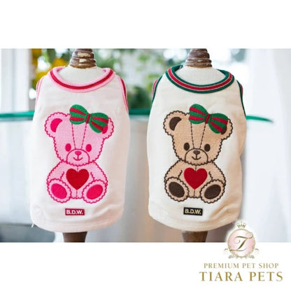 ブルブブ BUL BU-BU くまちゃんT/K【小型犬 犬服 トップス タンクトップ ノースリーブ セレブ】
