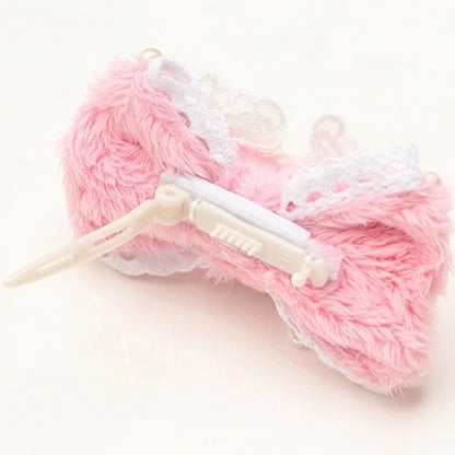 きゃんナナ CanNana ファーデコレーションバレッタリボン LB-324【小型犬 アクセサリー バレッタ ヘアーアクセサリー】