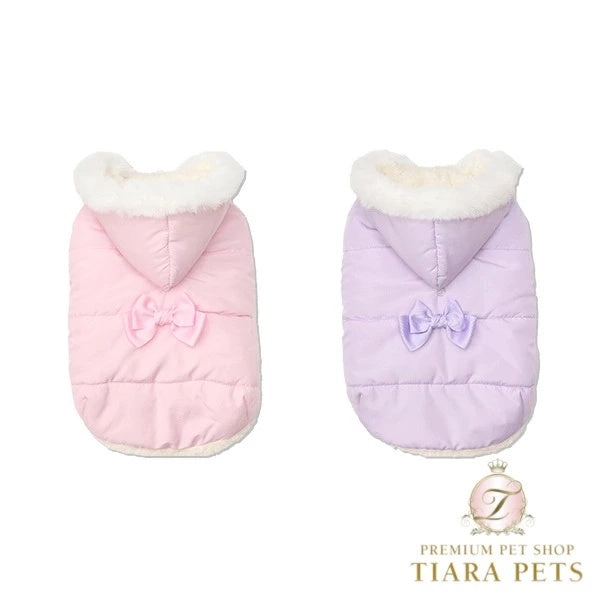 きゃんナナ CanNana リボン付き中綿マント 1174【小型犬 犬服 アウター コート マント ケープ】