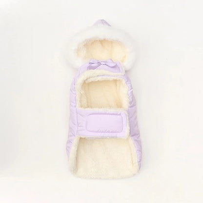 きゃんナナ CanNana リボン付き中綿マント 1174【小型犬 犬服 アウター コート マント ケープ】