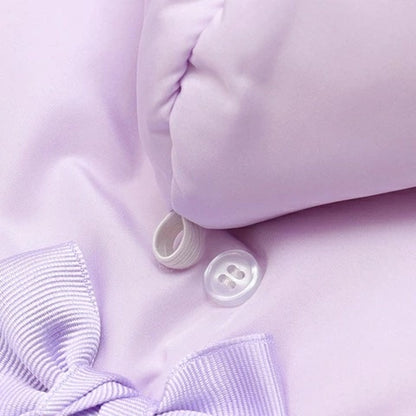 きゃんナナ CanNana リボン付き中綿マント 1174【小型犬 犬服 アウター コート マント ケープ】