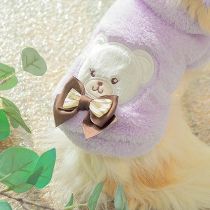 きゃんナナ CanNana くまリボンボアジャケット 1172【小型犬 犬服 アウター ジャケット コート】