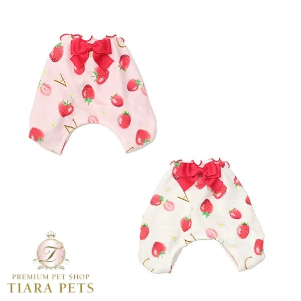 きゃんナナ CanNana かぶってはける いちごパンツ 1170【小型犬 犬服 ボドムス パンツ ズボン】