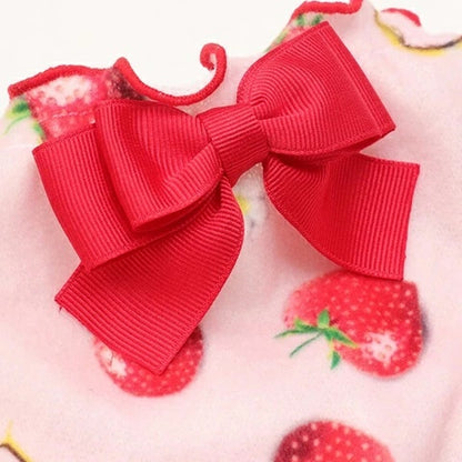 きゃんナナ CanNana かぶってはける いちごパンツ 1170【小型犬 犬服 ボドムス パンツ ズボン】
