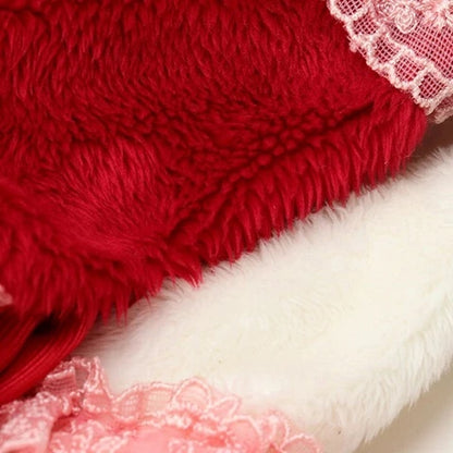 きゃんナナ CanNana 冬いちごデコレーションワンピース オフホワイト 1169【小型犬 犬服 ワンピース ドレス スカート】