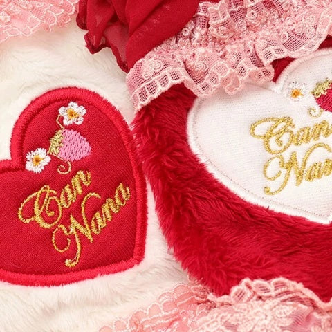 きゃんナナ CanNana 冬いちごデコレーションワンピース オフホワイト 1169【小型犬 犬服 ワンピース ドレス スカート】