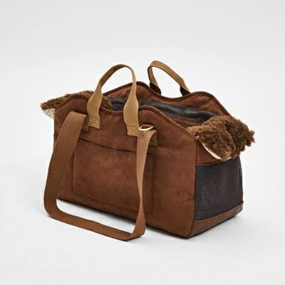 ルイスドッグ louisdog Espresso Suede SWAG Bag【小型犬 犬用 キャリーバッグ カバン バック セレブ】