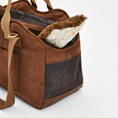 ルイスドッグ louisdog Espresso Suede SWAG Bag【小型犬 犬用 キャリーバッグ カバン バック セレブ】