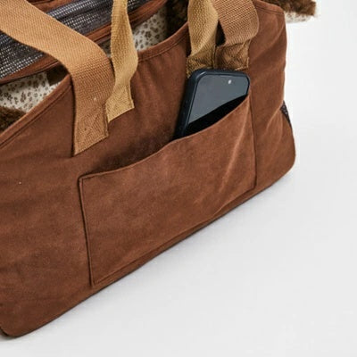 ルイスドッグ louisdog Espresso Suede SWAG Bag【小型犬 犬用 キャリーバッグ カバン バック セレブ】