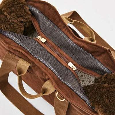 ルイスドッグ louisdog Espresso Suede SWAG Bag【小型犬 犬用 キャリーバッグ カバン バック セレブ】