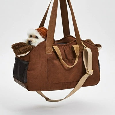 ルイスドッグ louisdog Espresso Suede SWAG Bag【小型犬 犬用 キャリーバッグ カバン バック セレブ】