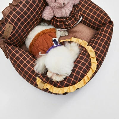 ルイスドッグ louisdog Browny Check Moon Pillow【小型犬 犬用 枕 クッション ピロー セレブ】