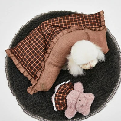 ルイスドッグ louisdog Brownie Goose Blanket【小型犬 犬用 ブランケット セレブ】