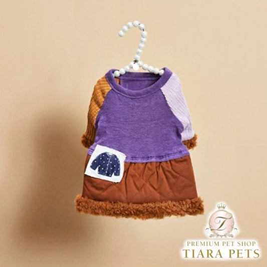 ルイスドッグ louisdog Berry & Caramel Quilted Dress【小型犬 犬用 ドレス スカート ワンピース セレブ】
