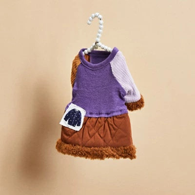 ルイスドッグ louisdog Berry & Caramel Quilted Dress【小型犬 犬用 ドレス スカート ワンピース セレブ】