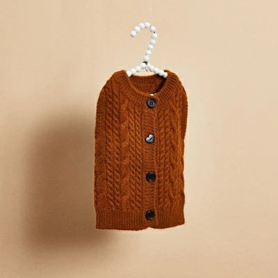 ルイスドッグ louisdog Mocha Mousse Cashmere Cardigan【小型犬 犬服 トップス カーディガン アウター ニット セレブ】