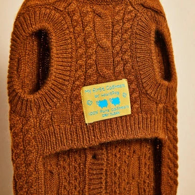 ルイスドッグ louisdog Mocha Mousse Cashmere Cardigan【小型犬 犬服 トップス カーディガン アウター ニット セレブ】