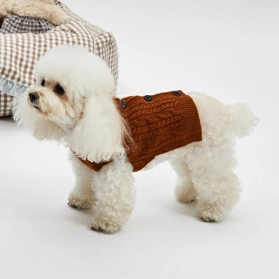 ルイスドッグ louisdog Mocha Mousse Cashmere Cardigan【小型犬 犬服 トップス カーディガン アウター ニット セレブ】