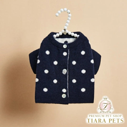 ルイスドッグ louisdog DOTTY Cashmere Cardigan【小型犬 犬服 トップス カーディガン アウター ニット セレブ】