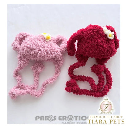 パリエロ PARIERO MM風ニットお帽子 [受注限定]【小型犬 犬用 帽子 ニット帽 セレブ】