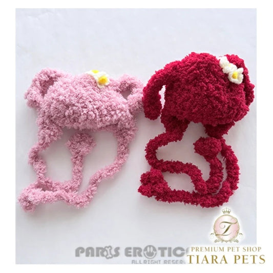パリエロ PARIERO MM風ニットお帽子 [受注限定]【小型犬 犬用 帽子 ニット帽 セレブ】
