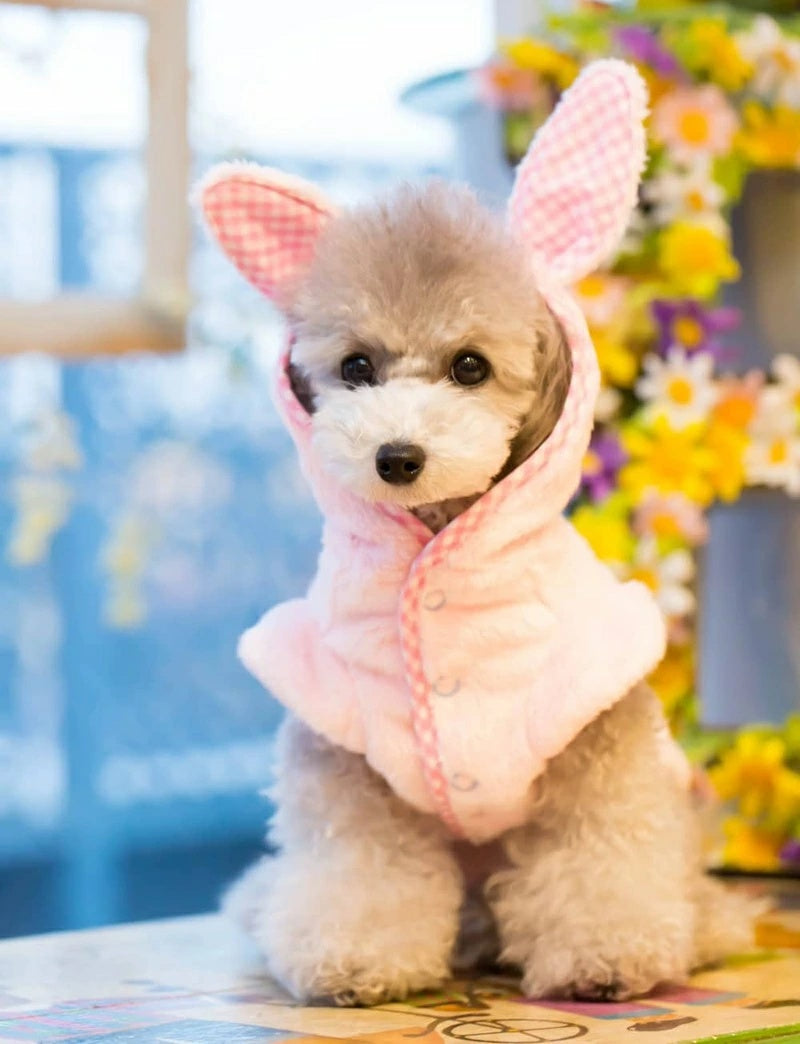 ブルブブ BUL BU-BU うさこファーパーカー【小型犬 犬服 トップス パーカー フーディ セレブ】