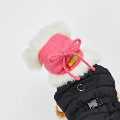 ルイスドッグ louisdog Fuxia Sorbet Cashmere Balaclava【小型犬 犬用 バラクラバ 帽子 ニット アクセサリー セレブ】