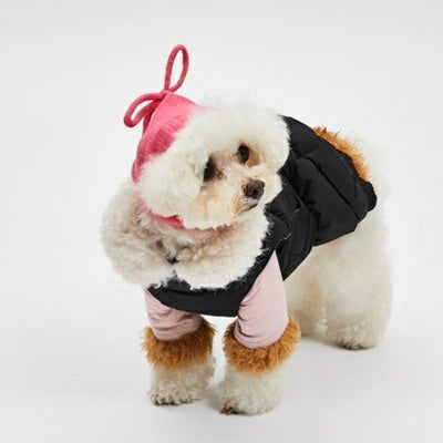 ルイスドッグ louisdog Fuxia Sorbet Cashmere Balaclava【小型犬 犬用 バラクラバ 帽子 ニット アクセサリー セレブ】