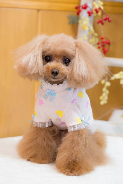 ブルブブ BUL BU-BU カラフルハートTee【小型犬 犬服 トップス Tシャツ セレブ】