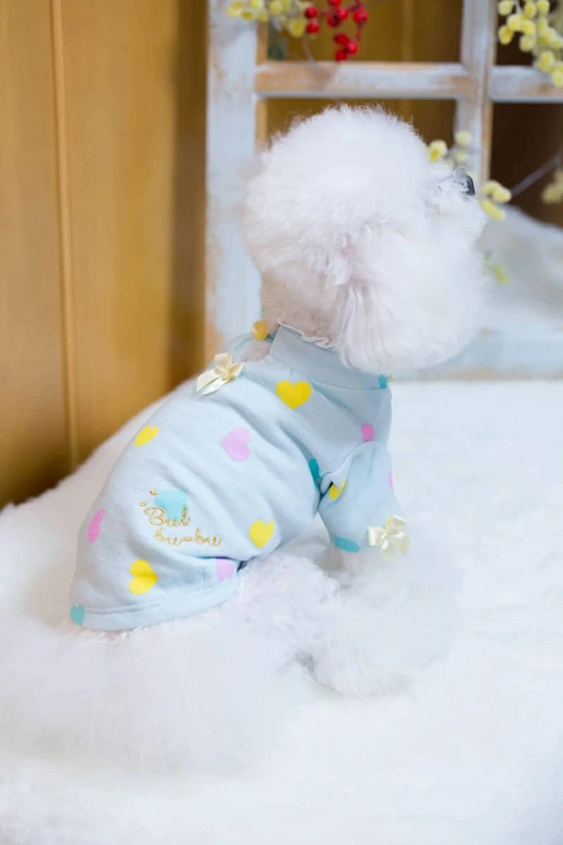 ブルブブ BUL BU-BU カラフルハートTee【小型犬 犬服 トップス Tシャツ セレブ】