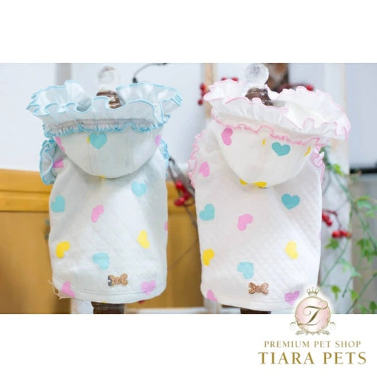 ブルブブ BUL BU-BU カラフルハートキルティングP/K【小型犬 犬服 トップス パーカー セレブ】