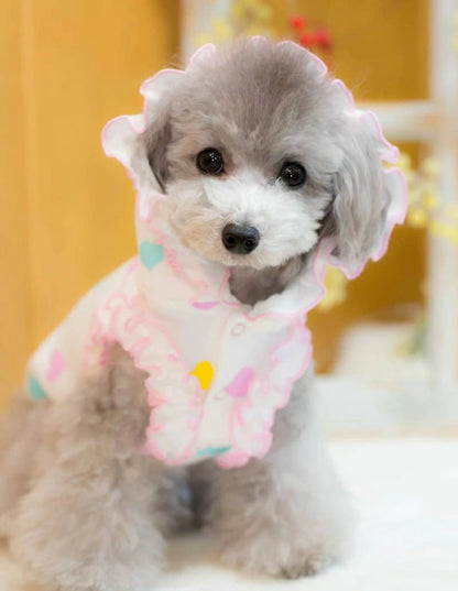 ブルブブ BUL BU-BU カラフルハートキルティングP/K【小型犬 犬服 トップス パーカー セレブ】