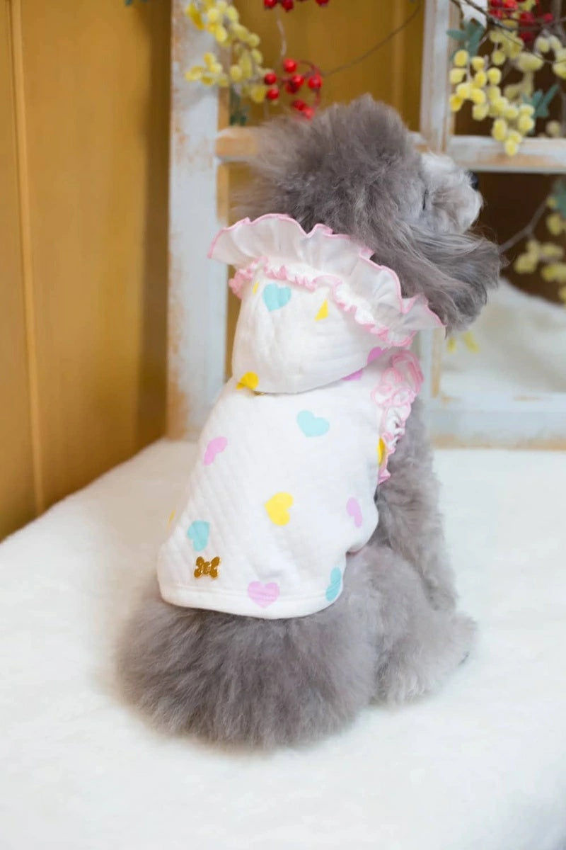 ブルブブ BUL BU-BU カラフルハートキルティングP/K【小型犬 犬服 トップス パーカー セレブ】
