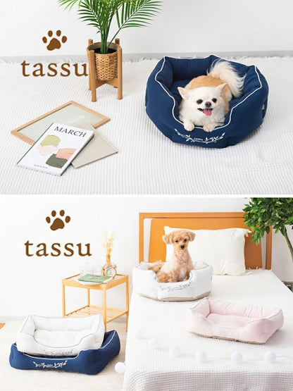 タッス tassu 丸型ベッド プレミアムサテン ペットベッド【小型犬 犬用 丸型 ベット ペットグッズ】