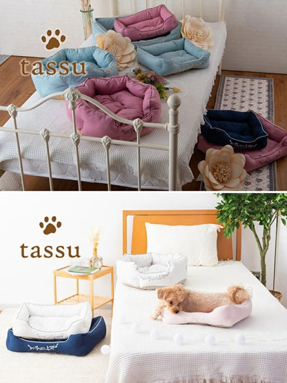 タッス tassu 丸型ベッド プレミアムサテン ペットベッド 【小型犬 犬用 丸型 ベット ペットグッズ】