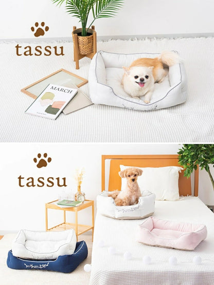タッス tassu【Premium Satin】プレミアムサテン スクエアベッド ペットベッド Lサイズ【小型犬 犬用 四角 ベット ペットグッズ】