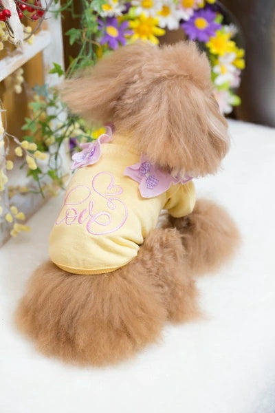 ブルブブ BUL BU-BU LOVE パフスリーブTee【小型犬 犬服 トップス Tシャツ セレブ】
