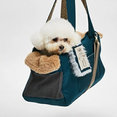 ルイスドッグ louisdog Teal Gleam Shoulder Bag【小型犬 犬用 キャリーバッグ カバン セレブ】